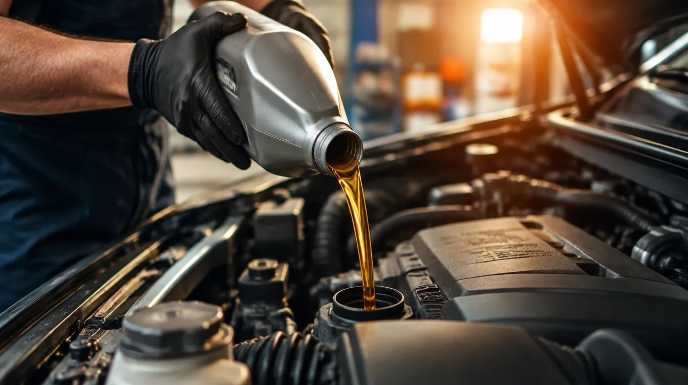 Periyodik bakımda motor yağı değişimi (temsili)